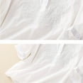 thumbnail image 5 of Xihbxyly Tee Shirts for Women Loose Fit 3/4 Sleeve Womens Tops Summer Cotton Linen Embroidered Print Chinese Shirts Casual Loose Boho Tops Comfy Tunic Blouses Trendy Lightweight Soft Plus Size Tops, 5 of 5