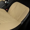 thumbnail image 4 of Fundas de asiento delantero GIANT PANDA de piel sintética universales, color beige, 4 of 9