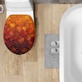 thumbnail image 4 of ZUXONGSY Fall Maple Leaf Flannel Toilet Cover Oblong Toilet Seat Cover Decorative Covers with Elastic Band Washroom Toilet Bowl Dust Cover Stain-Resistant Thanksgiving Decor, 4 of 6