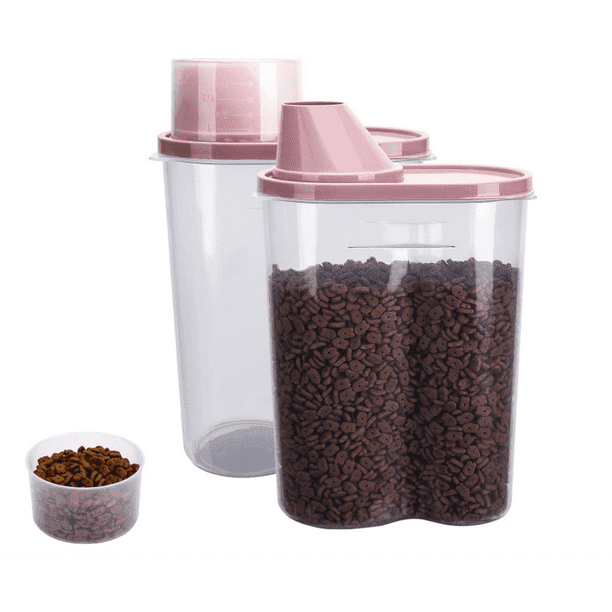 Pet Food Container Dog Cat Food Storage with Measuring Cup GreenJoy 2