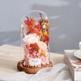 thumbnail image 4 of Advancent Decor The Beautiful and Beast Inmortal Rose Glass Cover Flower Dried Flower Regalo de San Valentín, decoración de flores. Decoración del hogar champán 15x22cm, 4 of 6