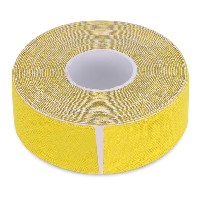 Cinta elástica deportiva amarilla para dar soporte muscular y aliviar la tensión - 1 rollo de vendaje adhesivo de algodón