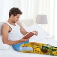thumbnail image 7 of Haiem Sky Golden Sunflower Field B Men's Pajama Pants Ultra Lightweight Pjs Bottoms Sleepwear Bottom Pants With Pocket Drawstring-Large, 7 of 7