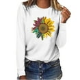 thumbnail image 1 of Chemises & Blouses Ma Commande! Aqestyerly T-Shirt Décontracté Imprimé pour Femmes Col Rond Manches Longues, 1 of 5