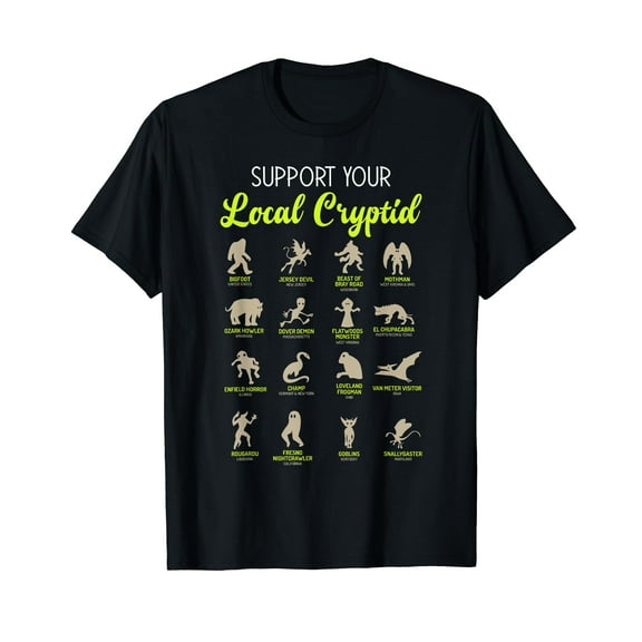 Funny Cryptozoology Support Your Local Cryptid Research Team T-Shirt