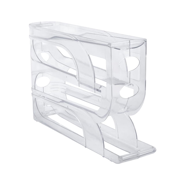 Soporte para huevos para refrigerador, organizador de huevos, ahorro de espacio, contenedor de almacenamiento de huevos creativo para refrigerador Borrar 4 niveles