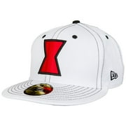 Black Widow 813883-75-8fitted Black Widow Movie Costume New Era 59Fifty Hat, White - 7.62 Fitted