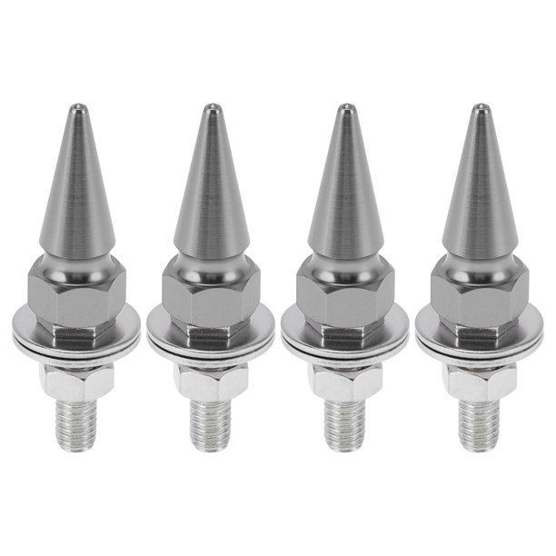 Tornillos de matrícula universales para motocicleta M6 de Unique Bargains 54mm Kit de tornos de matrícula antirrobo de aleación de aluminio tono titanio 4 Pcs