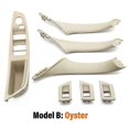 thumbnail image 1 of Cubierta de manija de puerta interior de coche, color beige y negro, de carbono, para BMW Serie 5 F10 F11 F18 2009-2017, volante a la izquierda, s202412246378, 1 of 5