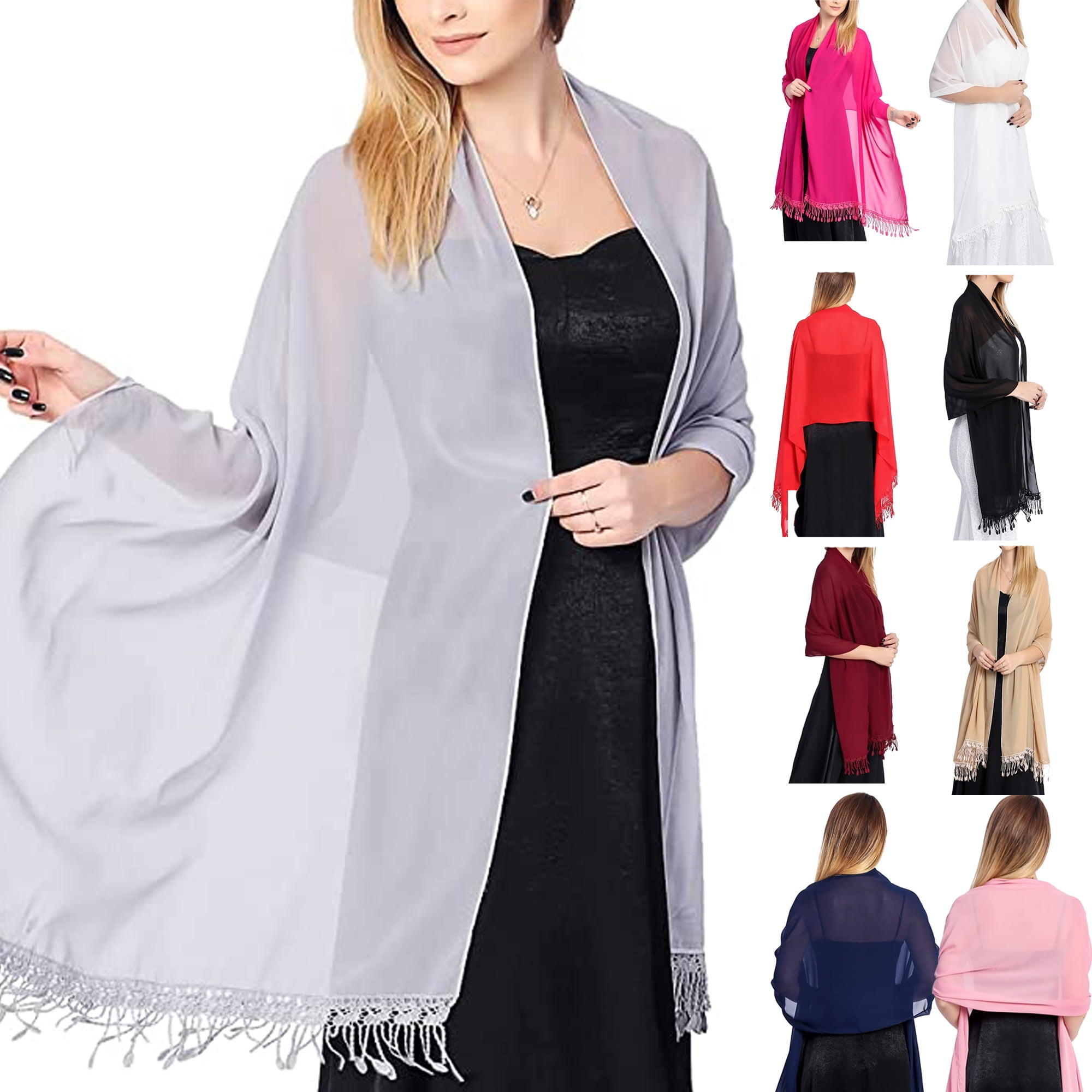 shawl over gown