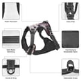 thumbnail image 3 of Vsdgher White Red Cat Couple Pattern Dog Harness,No Pull Pet Harness with Soft Padded Handle,Adjustable Reflective Vest with 2 Buckles,4 Slide Buckles,S-XL Medium, 3 of 4