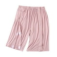 thumbnail image 3 of HVOBTTY Women's Short Pajama Pants, Pajama Pants for Women, Women's Casual Plus Size Solid Color Home Thin Pants Sleeping Pants Pink, L, 3 of 4