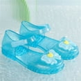 thumbnail image 5 of Girl's Jelly Sandals Summer Bow Flat Shoes Closed Toe Summer Beach Shoes Anti slip Transparent Fisherman's Shoes Girl, 5 of 6