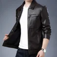 thumbnail image 3 of Chaqueta de traje de fiesta para hombre, chaqueta de cuero negra para hombre, chaqueta clásica elegante de estilo coreano, ropa de moda de alta calidad para primavera 2024, 3 of 5