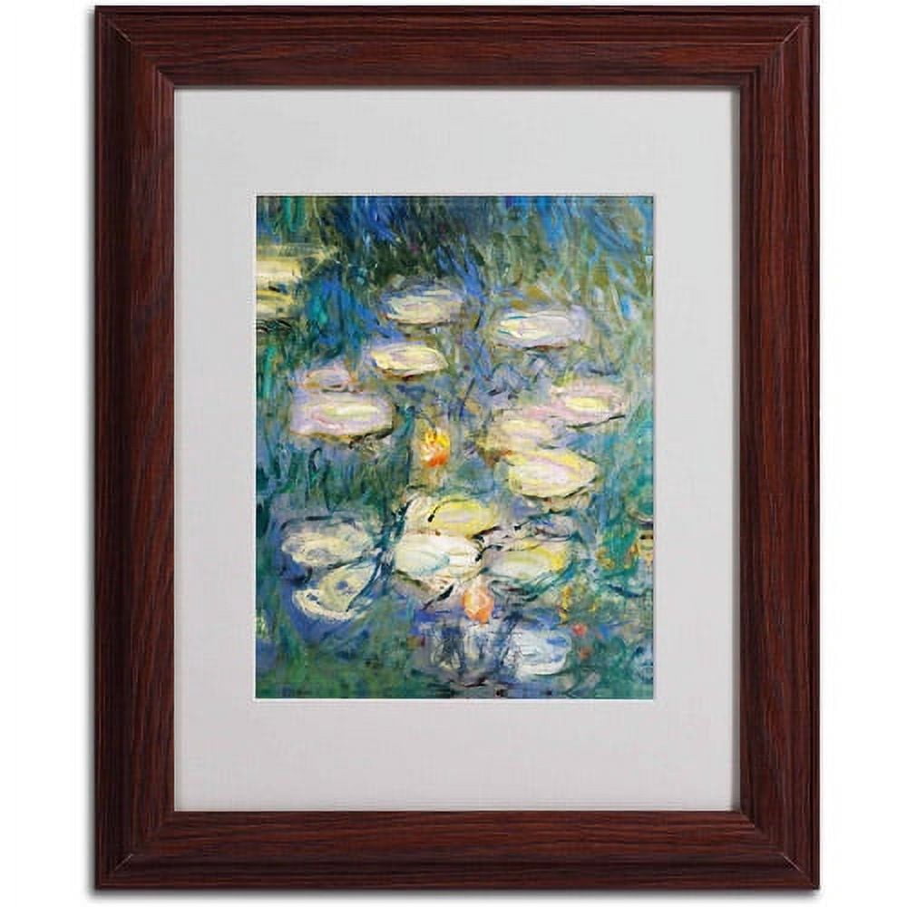 Trademark Fine Art "Water Lilies V 1840-1926" Canvas Art by Claude Monet, Wood Frame