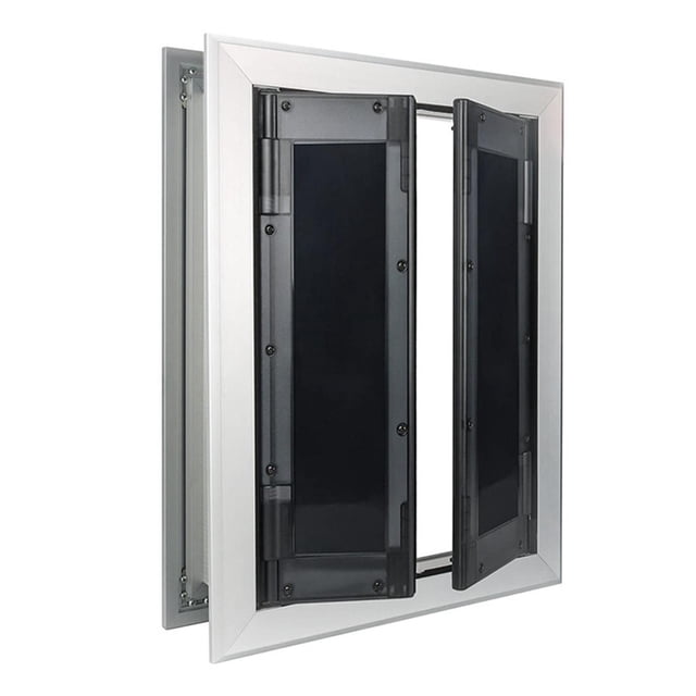 Porte d'Entrée, Grandes Portes pour Chien avec Cadre en Alliage d'Aluminium, Portes pour Chat Portes pour Animaux à Double Rabat Verrouillable, Porte Moustiquaire Porte pour Chien avec Rabat, Porte pour Chiot Portes pour Chat Intérieur Extérieur, Animal pour Chiens de Moins de 50 kg