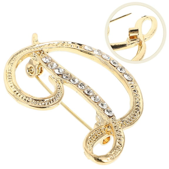 RENACLIPY Stylish Golden Alloy Initial Letter Brooch Pin for Clothes, Backpacks, Bags, and Accessories