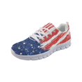 thumbnail image 4 of Chririnla American Flag Pattern Lace Up Sneakers for Women, Mesh Women Running Shoes for Jogging, 4 of 11