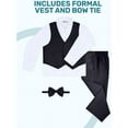 thumbnail image 4 of S.H. Churchill & Co 5-Piece Boys' Tuxedo Suit Set | Includes a Premium Formal Jacket, Pants, Shirt, Vest , and Bow Tie, 4 of 7