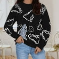 thumbnail image 2 of Women's Sweaters Loose Stylish Dinosaur Print Sweater Oversized Pullover Girl Streetwear Fashionable Clothes, 2 of 9