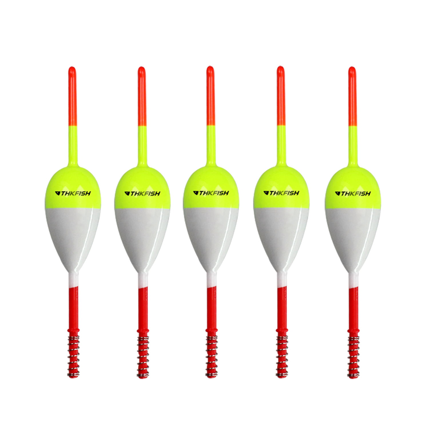 THKFISH Fishing Floats and Slip Bobbers for Balsa Crappie Floatage 3/8 Oz.  3.84 In. x 0.6 In. x 7.2 In., 5 Pieces