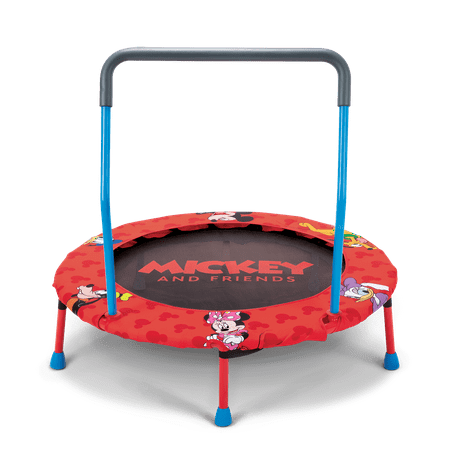 Disney Mickey Mouse and Friends Mini Trampoline with Bar