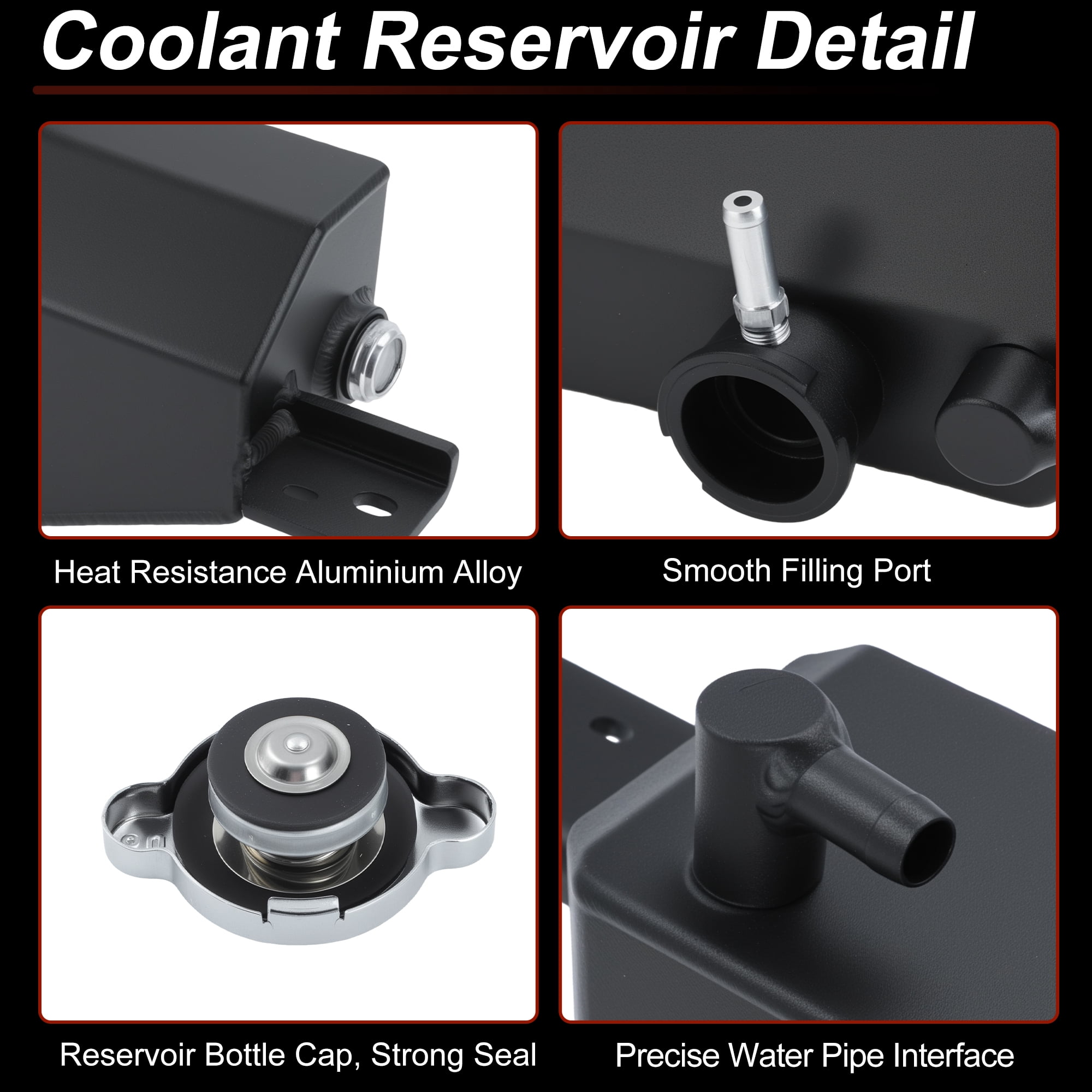 Unique Bargains Aluminium Coolant Expansion Reservoir Tank for Infiniti Q50 2014-2015