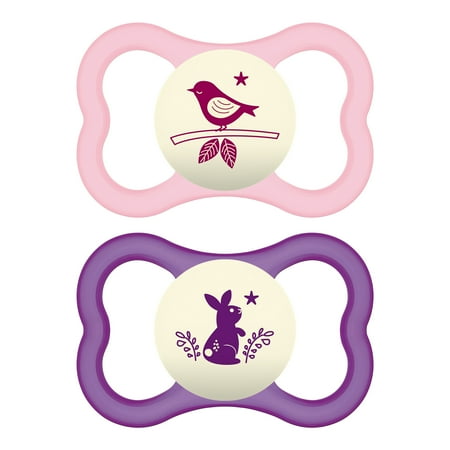 UPC: 0845296034748 | MAM Air Night Pacifiers (1 Sterilizing Pacifier Case)  MAM Sensitive Skin Pacifier 6+ Months  Glow in the Dark Pacifier  Best Pacifier for Breastfed Babies  Baby Girl Pacifiers  (Pack of 2)