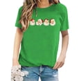 thumbnail image 5 of Aligament Christmas Shirts for Women, Green Christmas Gifts, Women's Santa Print Round Neck Short Sleeve T Shirt Top, 5 of 5