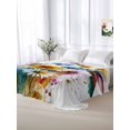 thumbnail image 6 of Twin XL Flat Sheet 66"x102", Hummingbird Soft Lightweight Bedding Flat Sheets Only, Spring Farmhouse Oil Painting Sunflowers Brushed Microfiber Top Bed Sheet, Breathable StainResistant Bedsheets, 6 of 9