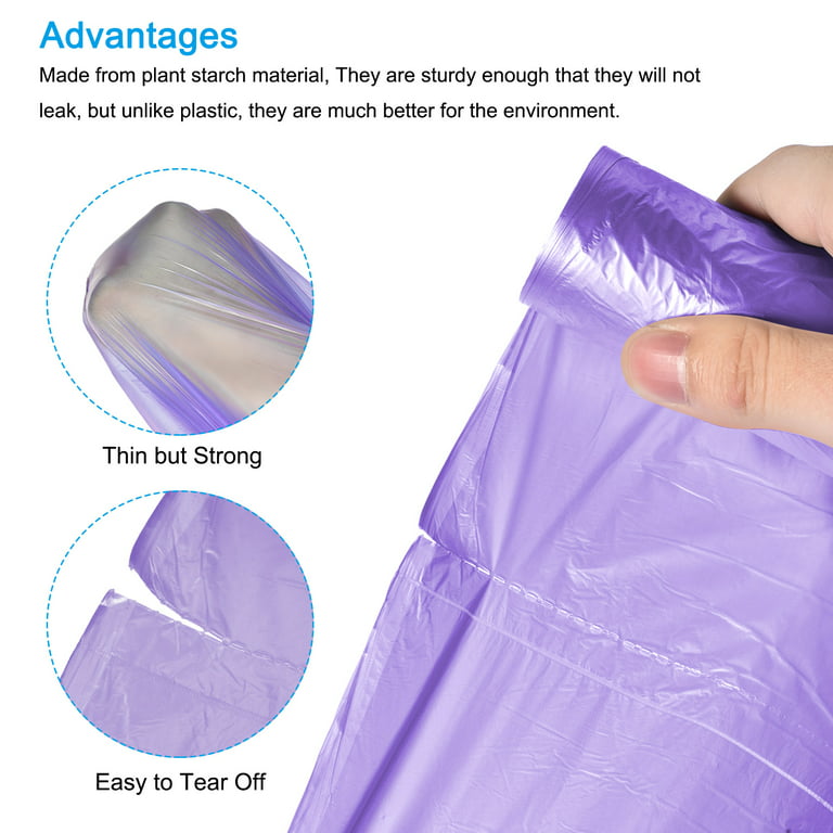  3 Rolls Small Trash Bags - 60 Counts Durable 4