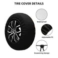 thumbnail image 2 of Sikiie Ribbon bows with leopard Tire Cover Wheel Protectors Tyre Covers Weatherproof Wheel Covers Universal Fit for Trailer Rv SUV Truck Camper Travel Trailers-15 inch, 2 of 6