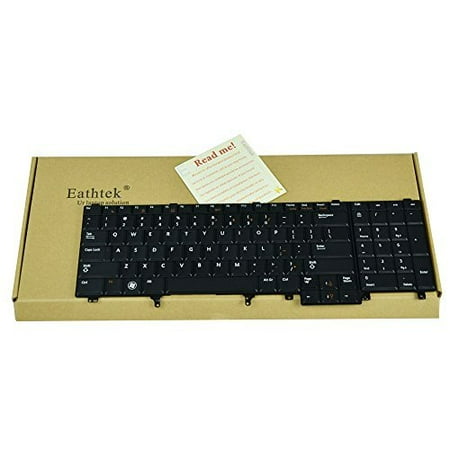 - Eathtek Replacement Keyboard without Backlit and Pointer for Dell Latitude E5520 E5520m E5530 E6520 E6530 E6540 series Black US Layout, Compatible part number 0F5YDT F5YDT