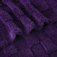 thumbnail image 6 of Fusion Deep Purple Fleece Throw Blanket 50”×60” for Couch Sofa Bed,Super Soft Cozy Plush Microfiber Flannel Blanket with 3D Checkered Design Lightweight for Adults,Woman,Girls, 6 of 6