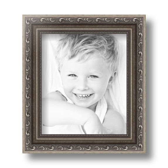 ArtToFrames 6x7 inch Antique Silver Picture Frame, Silver Wood Poster Frame (4562)