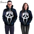 thumbnail image 4 of Sudaderas con capucha de calabaza para hombre y mujer, jersey con estampado 3D y bolsillo, disfraz de Cosplay divertido, ropa de exterior informal holgada y cálida, ropa de gran tamaño para adultos, 4 of 4
