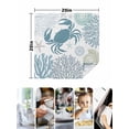 thumbnail image 5 of nqOlkjepod Teal Blue Crab Coastal Cloth Napkins Set of 8 Reusable Dinner Napkins, Summer Coral Nautical Cocktail Napkin Washable Table Napkins for Wedding/Holiday Party/Baby Shower 20"x20", 5 of 8