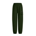 thumbnail image 6 of Dezsed Boys Girls Cargo Pants Jogger Elastic Waist Sweatpants with Pockets Uniform Pants Clothes for Teen Girls 5-6 Years Green, 6 of 8