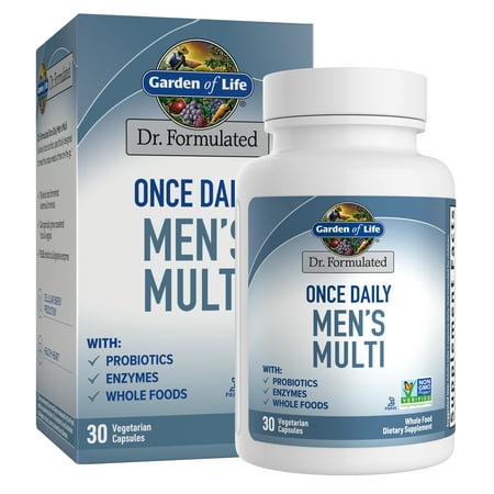 Garden of Life Dr. Formulated Once Daily Men’s Fermented Multivitamin with Wholefoods, Probiotics and Enzymes, 30ct