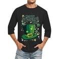 thumbnail image 2 of Camisetas de Manga Larga para Hombres, Día de San Patricio Impreso 3/4 Manga Camiseta de Fitness, Mezcla de Algodón Casual, 2 of 9
