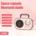 thumbnail image 2 of Retro Bluetooth Speaker Subwoofer Mini  High Quality Desktop Loudspeaker Home Portable Speaker-Pink, 2 of 6