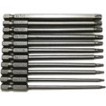 thumbnail image 4 of Screwdriver bits (11 pieces), Screwdriver bit set, Long Torx, screwdriver set, Hollow Torx Bit set, S2 steel, With security head, Hexagon shaft, 100mm, 4 of 5
