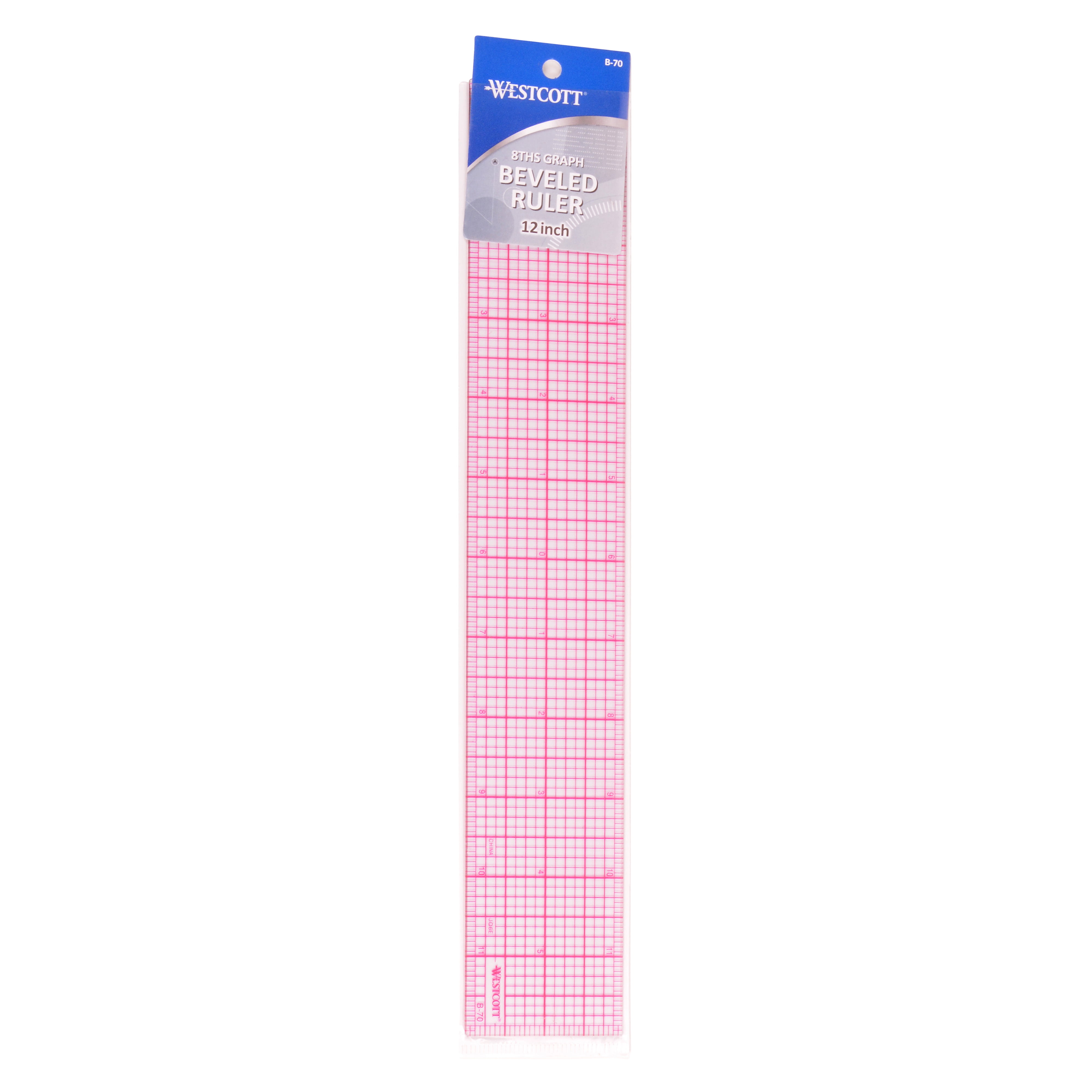 CThru Graph Beveled Edge Ruler, 2" x 12"
