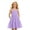 P123 Purple, variant on Tfken Comfy Dresses For Girls Soft Travel Holiday Girls Sleeveless Dresses Elegant Solid Color Party Child Classic Clothes Size 5-6 Years