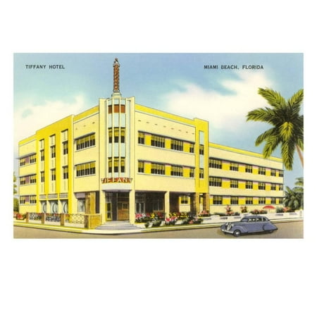 Tiffany Hotel Miami Beach Florida Print Wall Art Tiffany Hotel Miami Beach Florida Print Wall Art