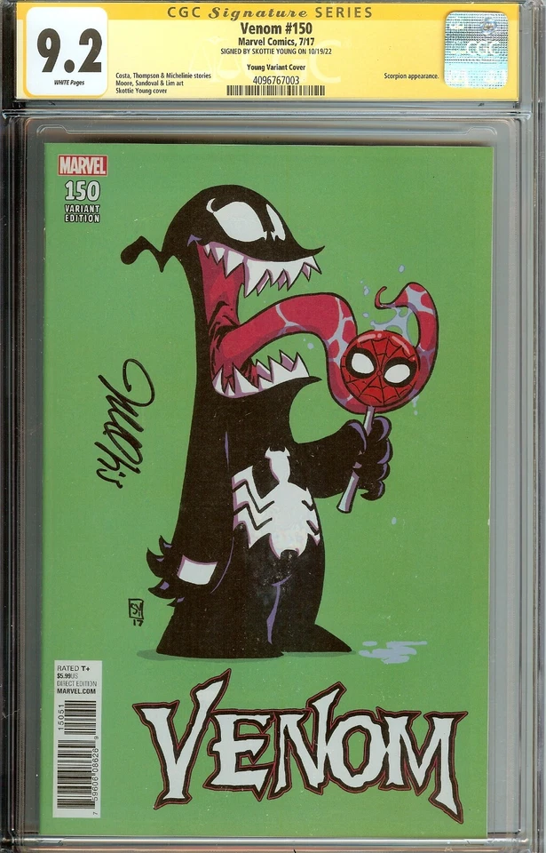 Venom #150 (Marvel Comics, 2017) – CGC Signature Series 9.2 – Signed by Skottie Young (Baby Variant)