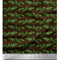 thumbnail image 1 of Soimoi Brown Cotton Poplin Fabric Palm Leaves Print Fabric by the Yard 42 Inch Wide, 1 of 3