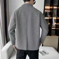 thumbnail image 5 of Trajes y blazers de tweed para hombre, chaqueta corta de fiesta recortada para hombre, abrigos sencillos con botonadura nueva, de alta calidad, estilo coreano original, 5 of 5