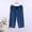 Blue, variant on DuoJiaJ Pants Lightweight Soft Pajama Pants Loose Sleep Bottoms Drawstring Sleepwear Wear With Pockets Women's Cropped Pants Black L