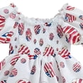 thumbnail image 5 of Coerni My First 4th of July Baby Girl Romper Dress New Born American Flag Jumpsuit Bodysuit with Headband Summer Clothes, 5 of 7